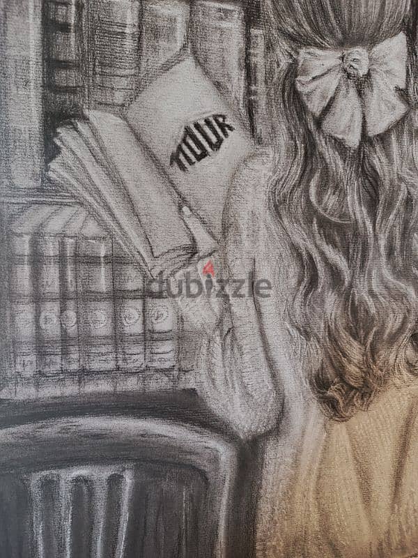 luxury  / original / charcoal painting 4