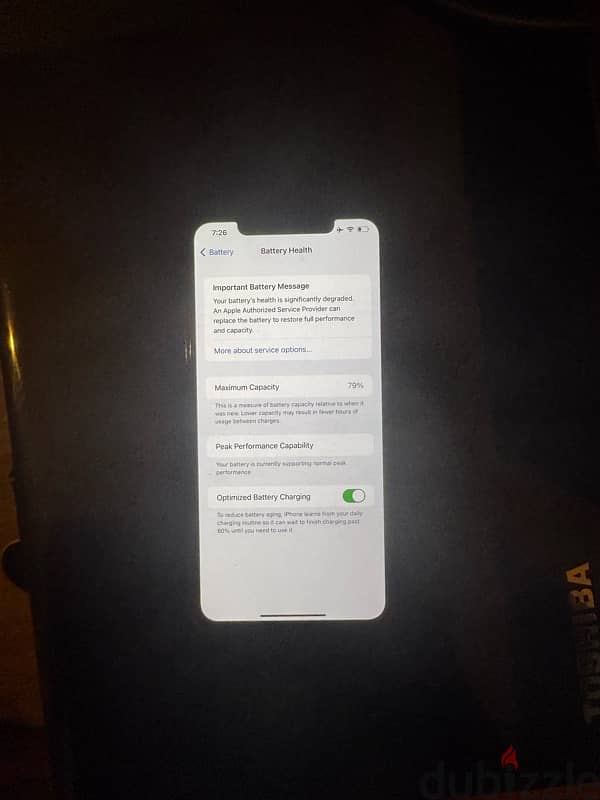 iphone xs max 256gb broken back with box and original charger 4