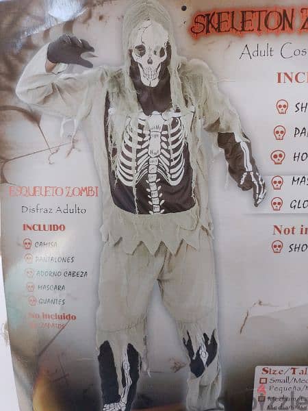 Halloween costume skeleton zombie 1