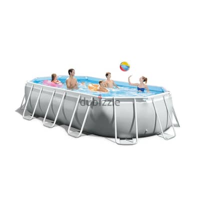 Intex, Prism Oval Frame Pool Oval With Filter Pump + Accessories 5.03