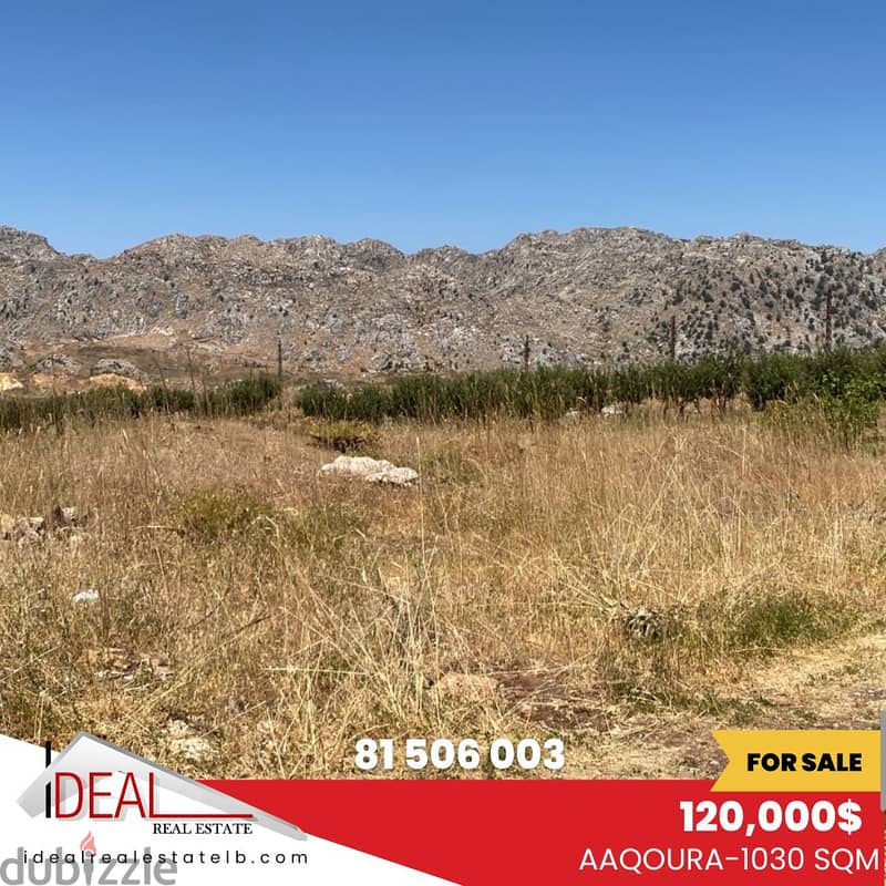 1030 sqm Land for sale in Laqlouq Aaqoura  REF#CD1099 0