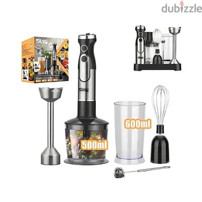 DSP Hand Blender 6-in-1 Set, 1500W, 5-Speed Control with Turbo