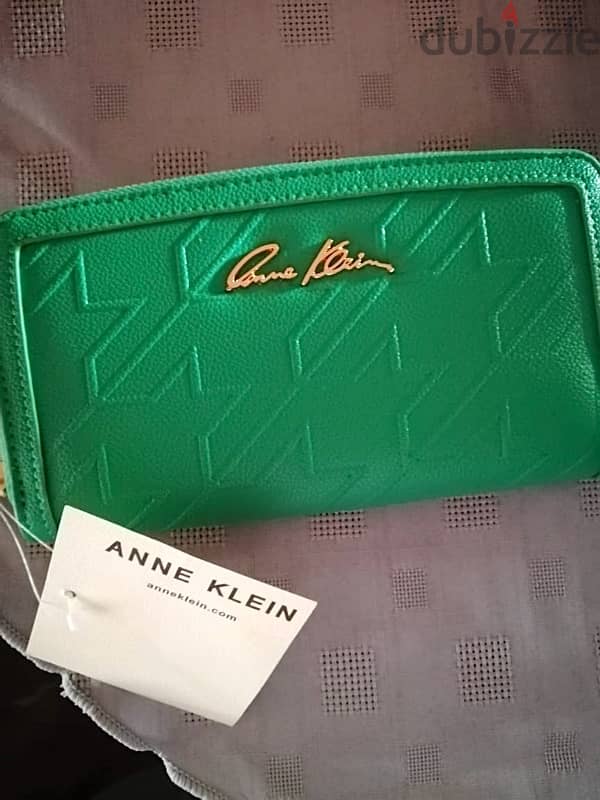 Anne Klein Zip Wallet / Pouch / Purse Clutch / Original / Green 4