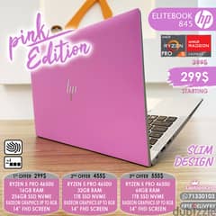 Hp Elitebook 845 Pink Edition Ryzen 5 Pro 4650u Radeon VGA Laptops