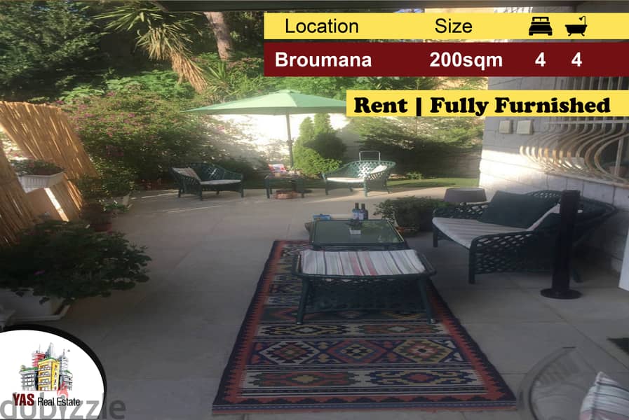 Broumana 200m2 | 160m2 Garden/Terrace | Rent | Furnished | AMK | 0