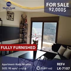 LK-7107 / Apartment for Sale in Nahr Ibrahim,شقة للبيع في نهر إبراهيم 0