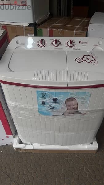 general 8kg twin tub washing machine غسالة حوضين 1