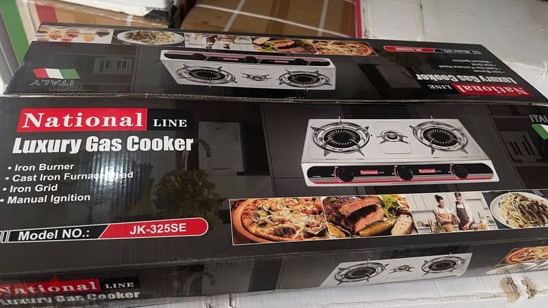 national 3 eyes gas cooker غاز ٣ عيون 1