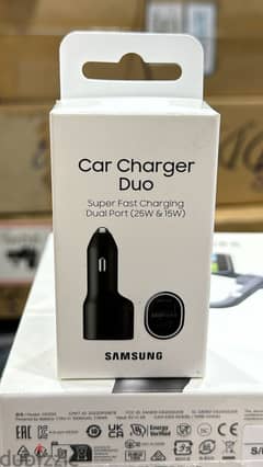 Samsung Car charger duo super fast charging dual port (25w-15w) great 0