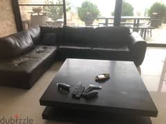 living room coin real leather & Coffe table (Source Vanilian) 0