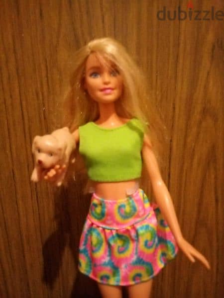 Barbie WALKS With PUPPY Mattel 2015 Great doll flex legs+Puppy=22$ 1