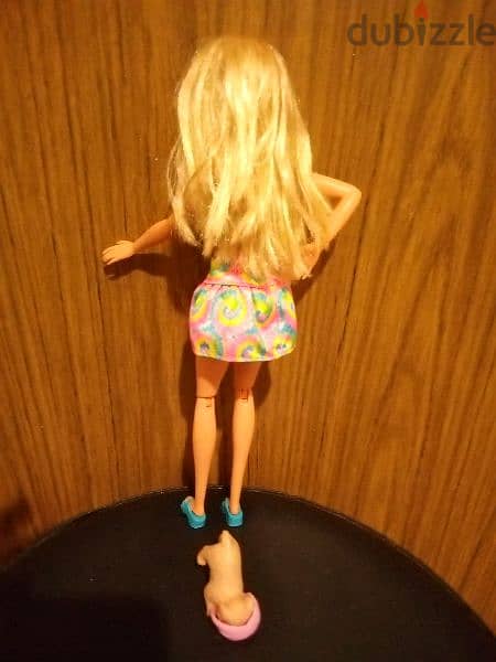 Barbie WALKS With PUPPY Mattel 2015 Great doll flex legs+Puppy=22$ 3