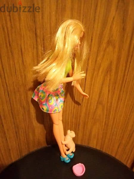 Barbie WALKS With PUPPY Mattel great wearing doll2015 flex legs+puppy 5