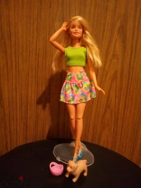 Barbie WALKS With PUPPY Mattel great wearing doll2015 flex legs+puppy 6