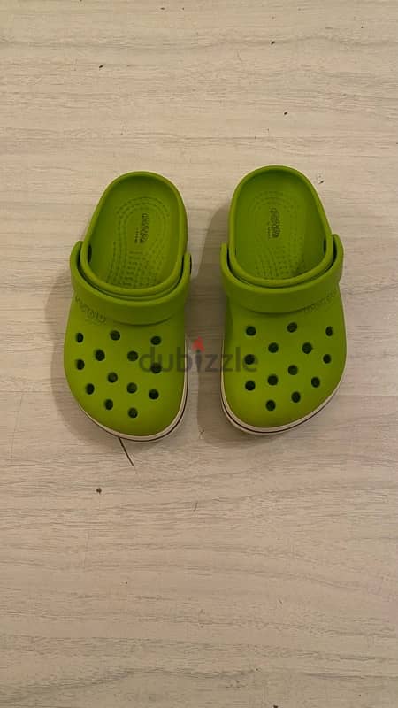 original baby crocs green  for sale 0