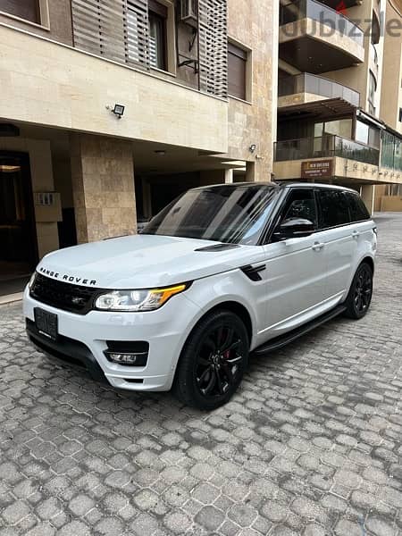 Range Rover Sport V8 autobiography 2016 white on red & black 2