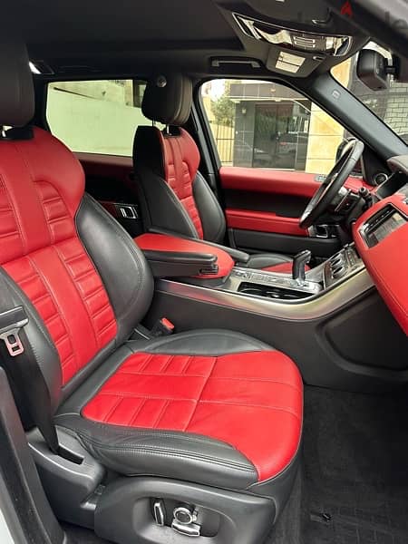 Range Rover Sport V8 autobiography 2016 white on red & black 7