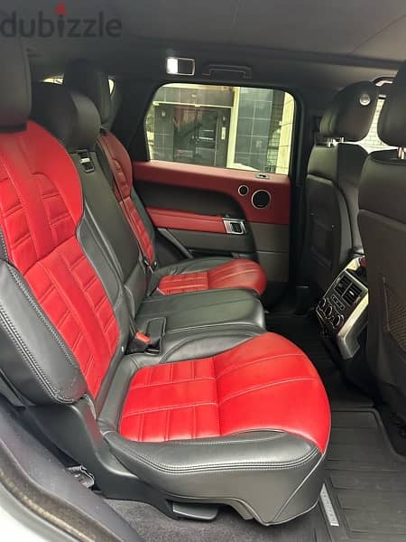 Range Rover Sport V8 autobiography 2016 white on red & black 11