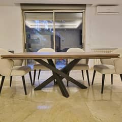 Abeer · Elegant Dining Table + 6 dining chairs in excellent condition 0