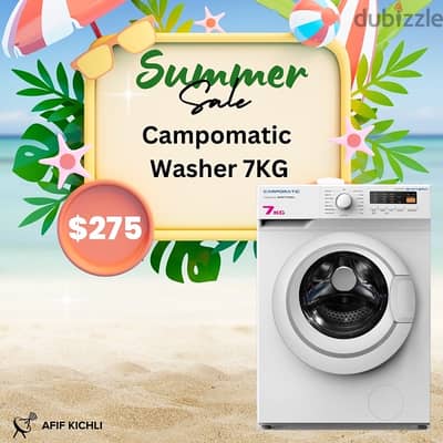 Campomatic 7kgs Washing Machine غسالة كامبوماتيك كفالة شركة