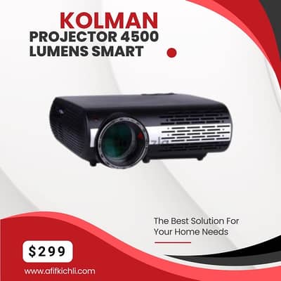 Kolman Projector 4500 Lumens Smart New