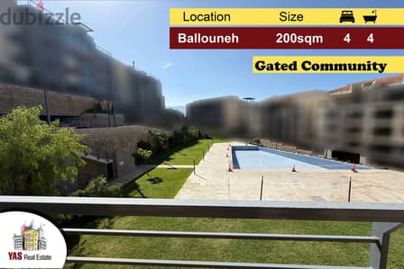 Ballouneh 200m2 | 250m2 Terrace | Pool View | Prime Location | WA |