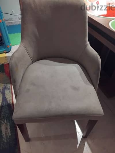 for sale 7 dining chairs grey and greige