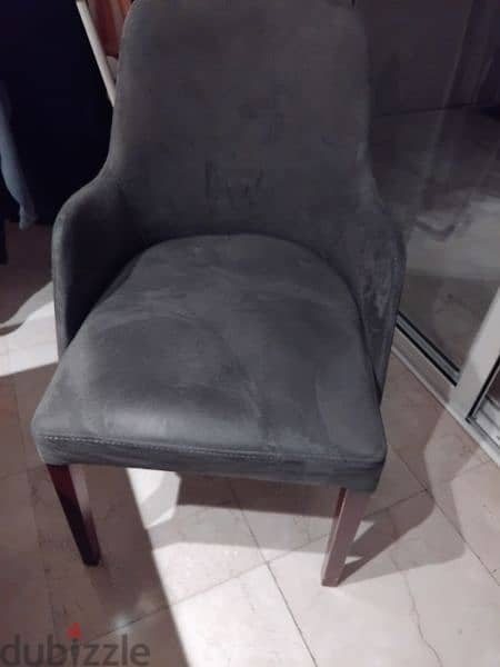 for sale 7 dining chairs grey and greige 1