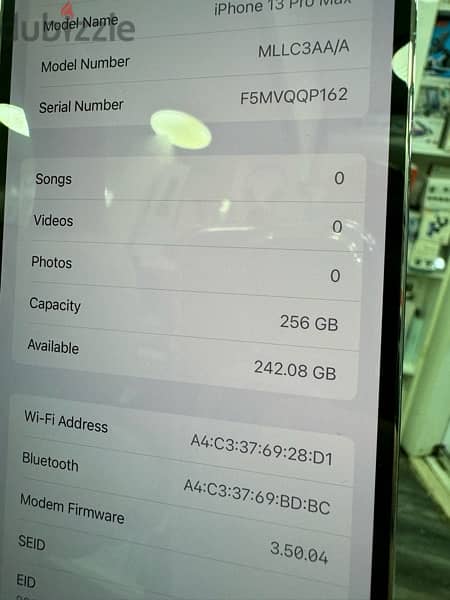 iphone 13 pro max  256g white like new 1