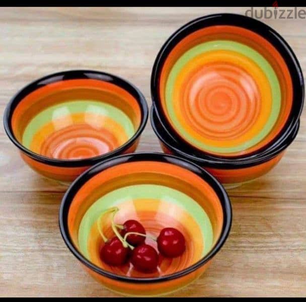 spiral colors ceramic bowls 0