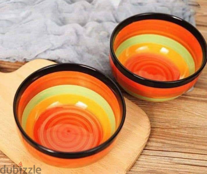 spiral colors ceramic bowls 4