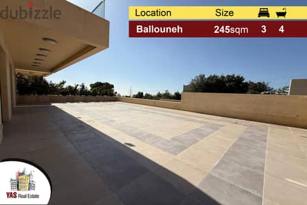 Ballouneh 245m2 | 165m2 Terrace | Ultra Prime Location | WA |