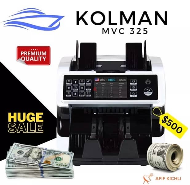 Kolman Money Counter USD EURO LBP مكنات عد نقود جميع العملات 1