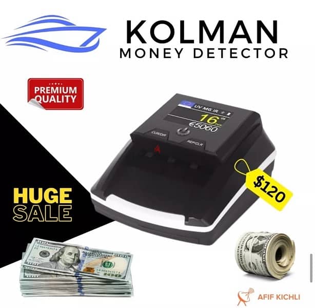 Kolman Money Counter USD EURO LBP مكنات عد نقود جميع العملات 5