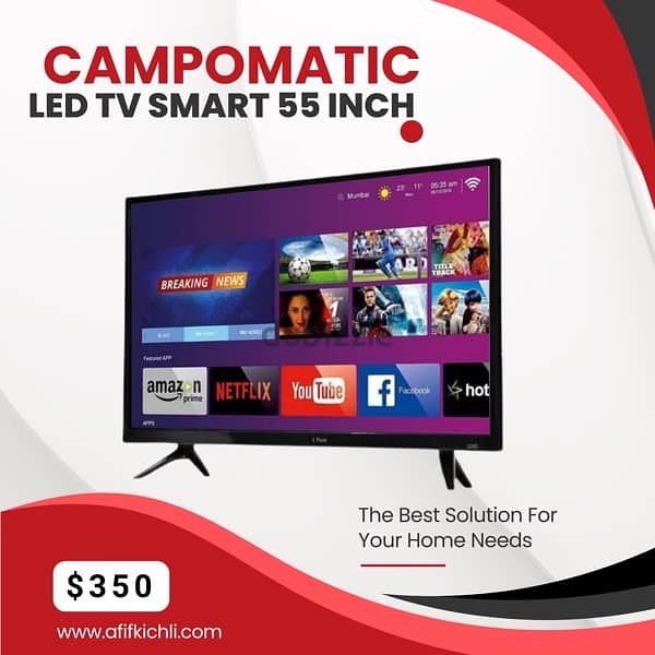 Samsung Campomatic LED 32-43-50-55-65-75 Smart 4K تلفزيون كفالة شركة 2