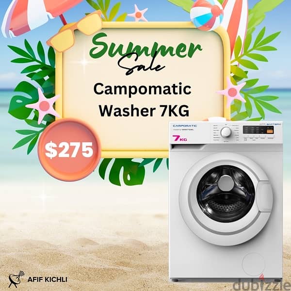 Campomatic 7kg Washing Machine غسالة كامبوماتبك كفالة شركة 0