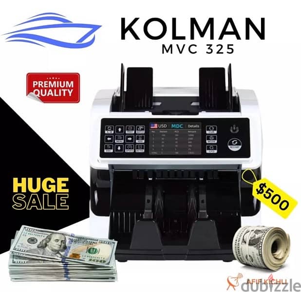 Kolman Money Counter عدادة نقود مع كشف المزور 4