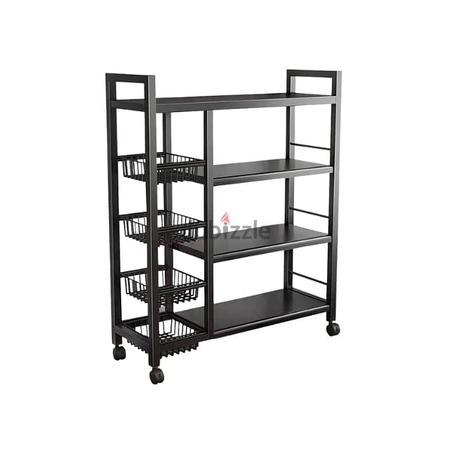 Mobile Storage Trolley with 4 Adjustable Shelves for Kitchen, Bathroom 5