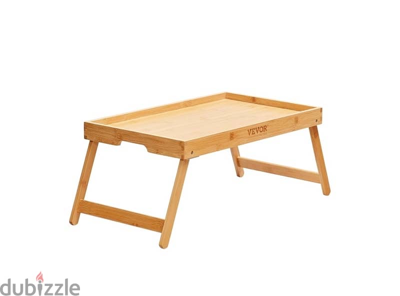 Bed tray table with folding legs (bamboo) for sale 2