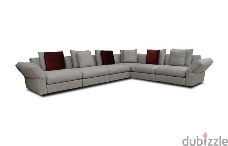 Modular Grey L-Shape Sofa 0