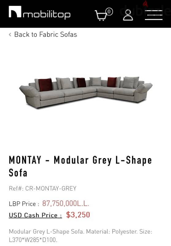 Modular Grey L-Shape Sofa 1