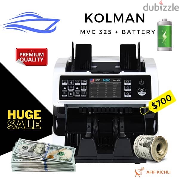 Kolman Money Counter USD EURO LBP 10