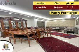 Hazmiyeh 160m2 | Partly Furnished| Decorated | Prime Location | PA | 0