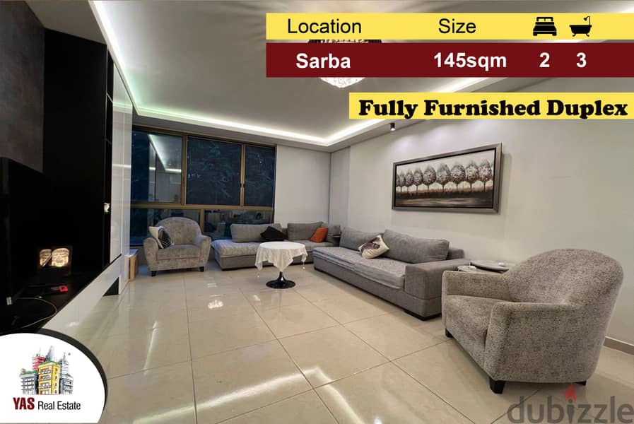 Sarba 145m2 | Furnished Duplex | Decorated | Calm Street | EH | 0