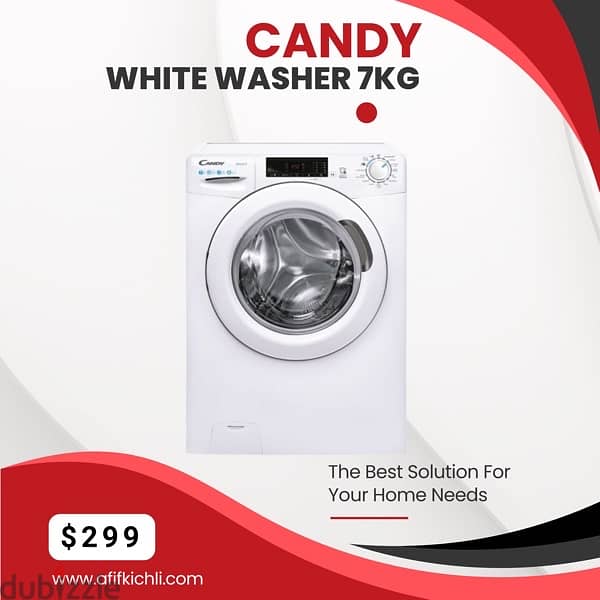 Campomatic Midea Candy 7kgs Washing Machine غسالة كفالة شركة 1