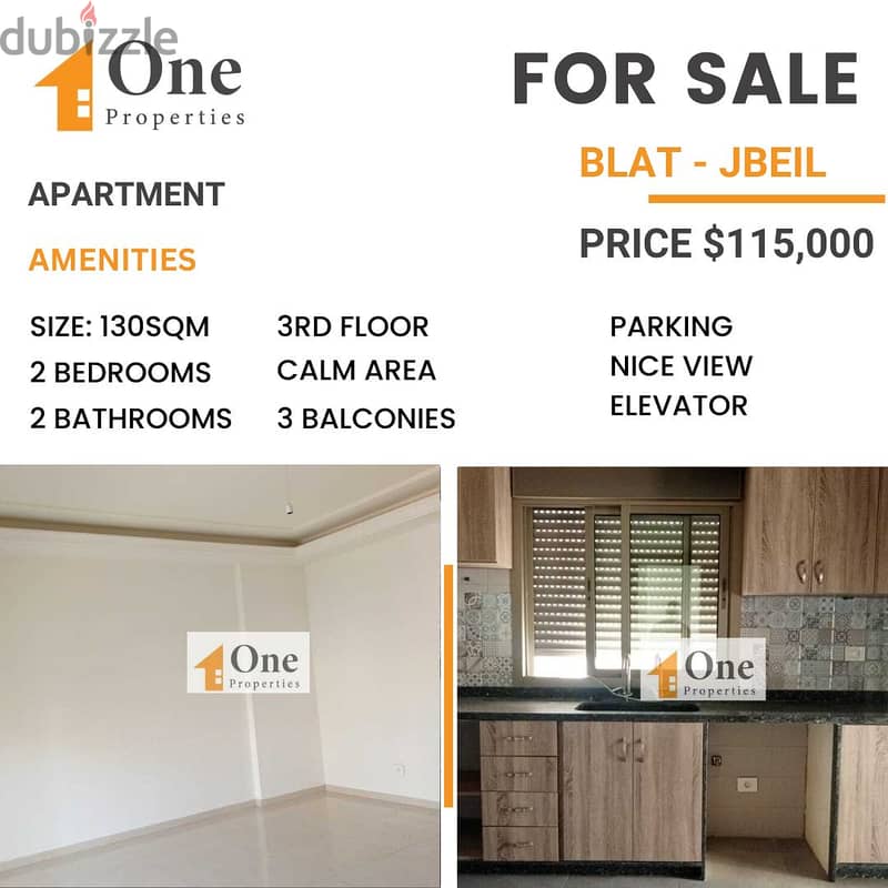 BRAND NEW APARTMENT FOR SALE IN BLAT - JBEIL 0