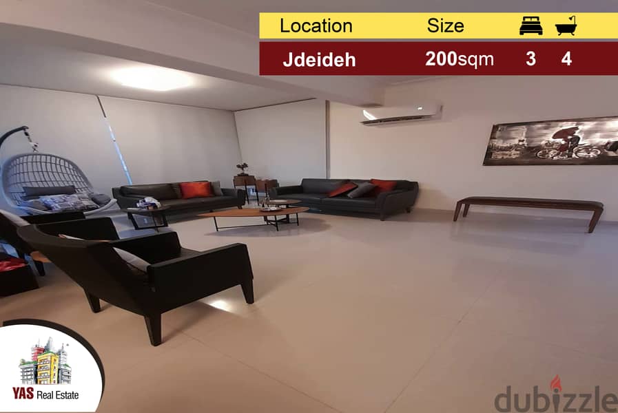 Jdeideh 200m2 | Decorated | Exellent Condition | PA 0