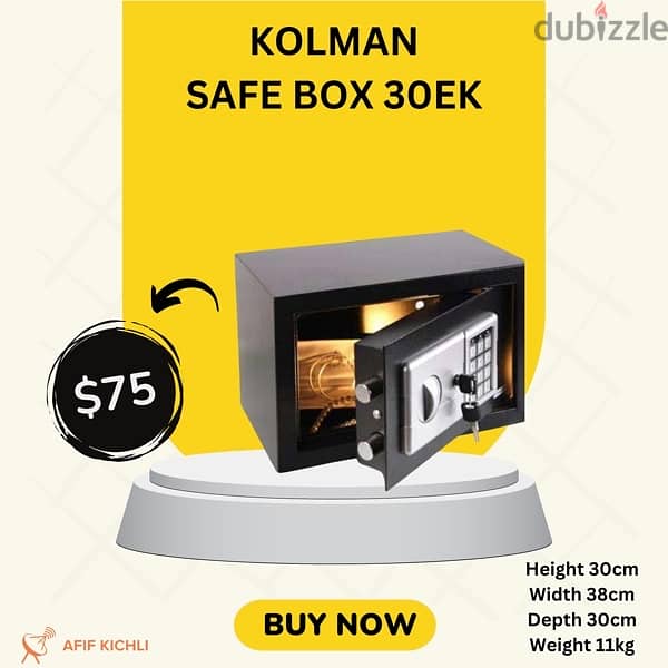 Kolman Safe Box all Sizes New 7