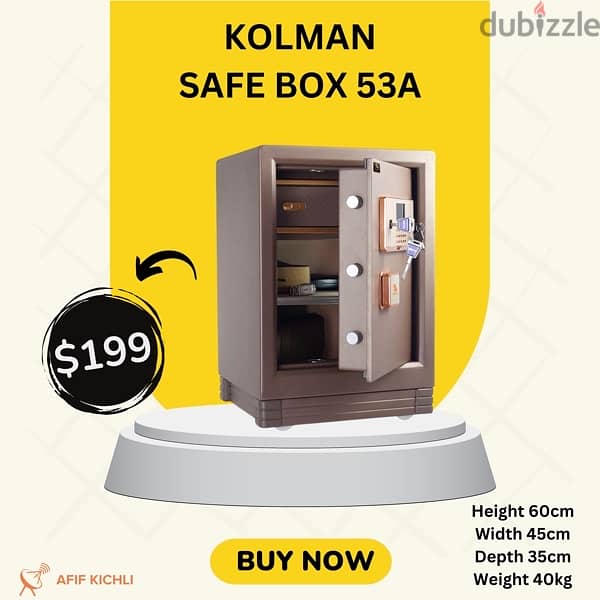 Kolman Safe Box all Sizes New 10