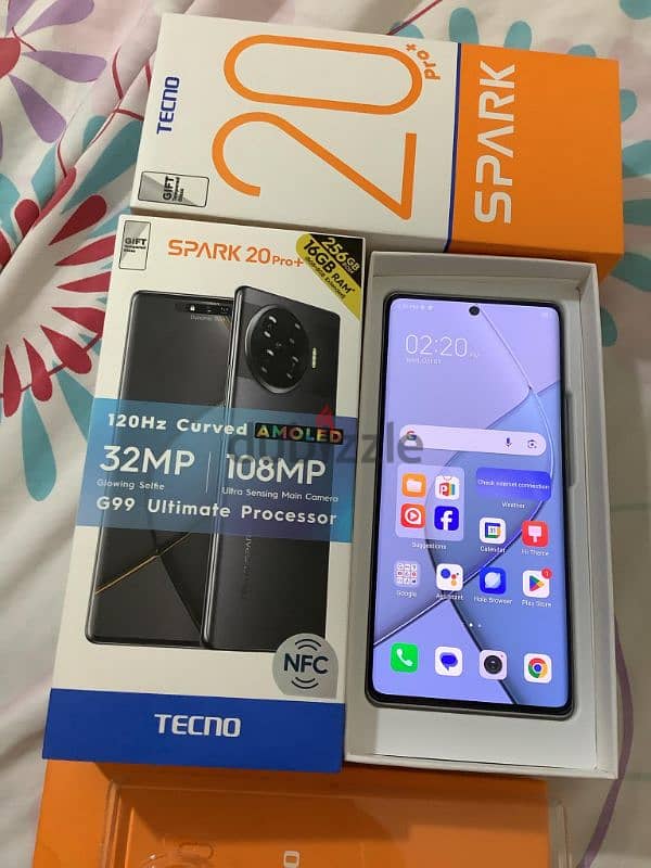 Tecno spark 20 pro plus 16ram 256gb new open box not use 190$ 2